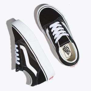 Vans Kiz Çocuk Spor Ayakkabı Old Skool Platform Siyah Beyaz | 26048-227